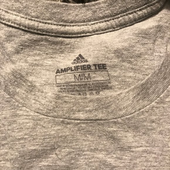 Adidas Amplifier T-Shirt Mens Medium Grey/Black - Picture 3 of 3